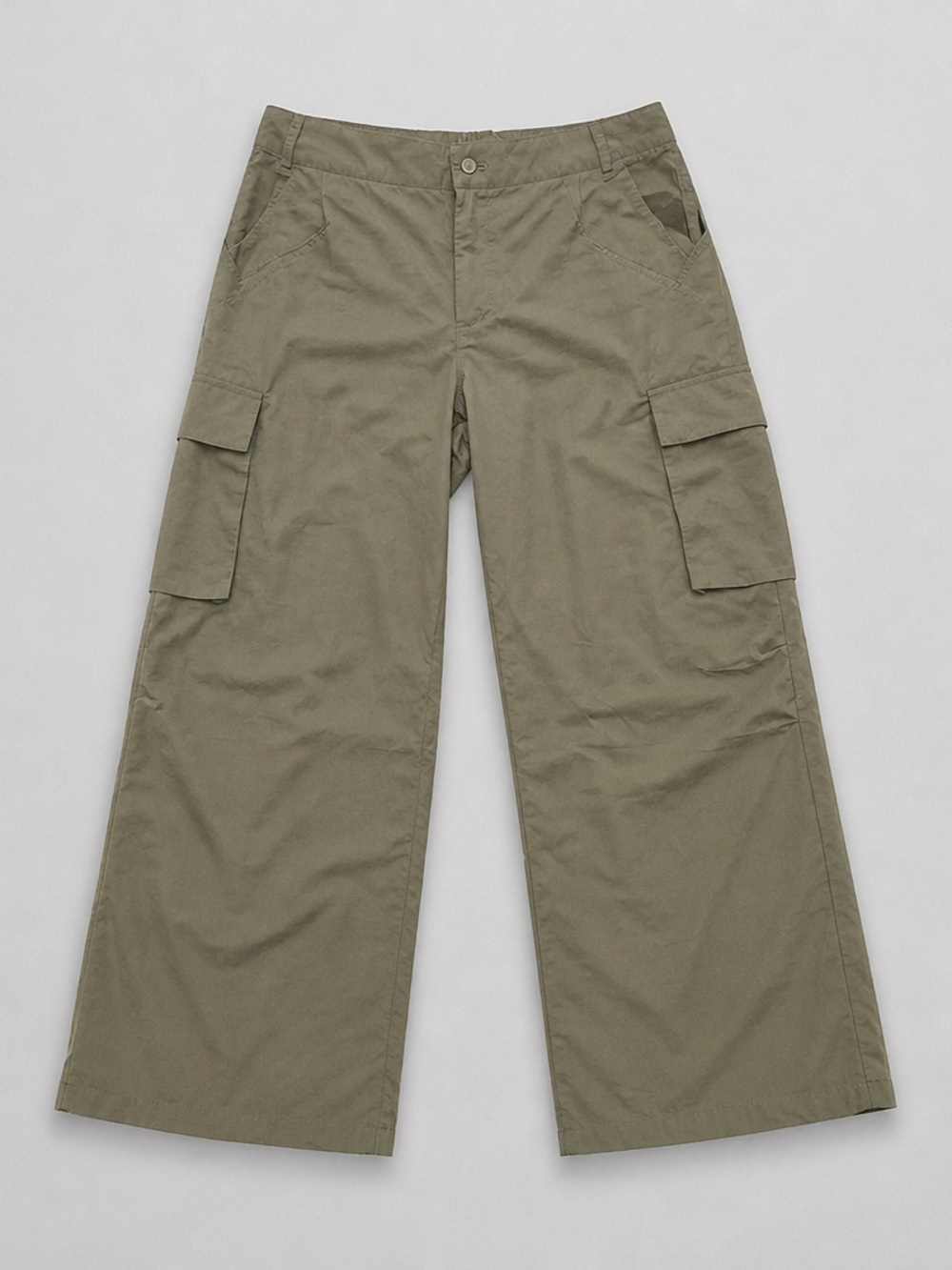 HALARA Olive Green Wide-Leg Cargo Trousers - Picture 2 of 9